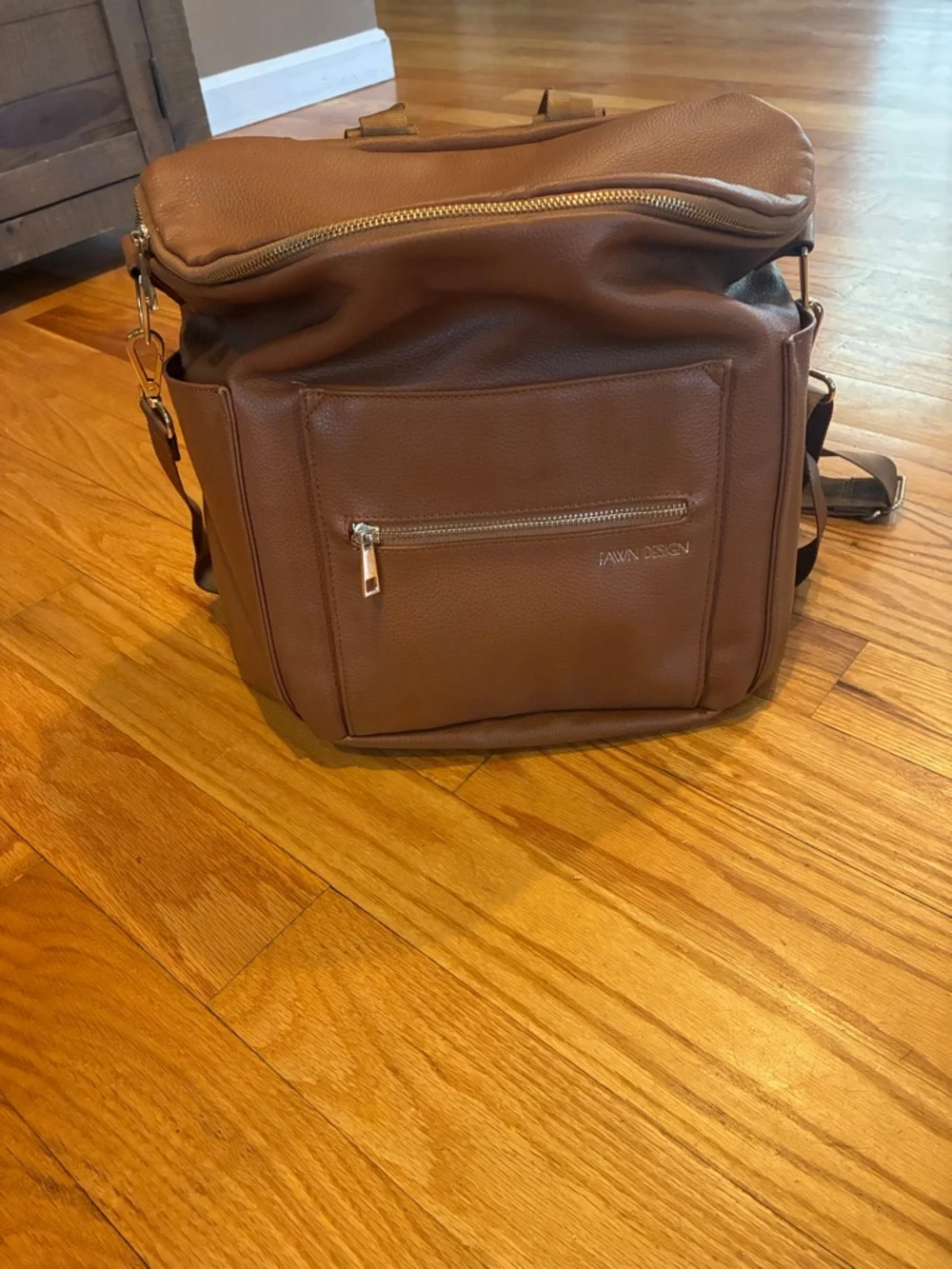 Fawn Design Caramel Brown Diaper Backpack